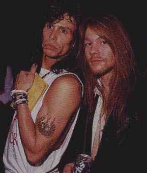 Axl Rose with Steven Tyler