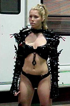Jessica Biel during the making of the Fly Away From Here video