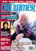 Joey Kramer on the cover of Modern Drummer Magazine